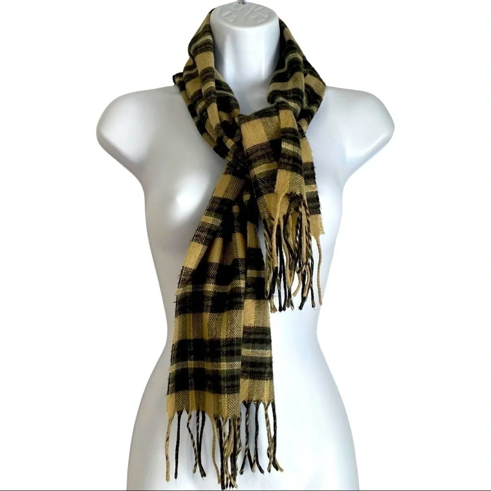 Christian Dior vintage cashmere scarf with fringe
